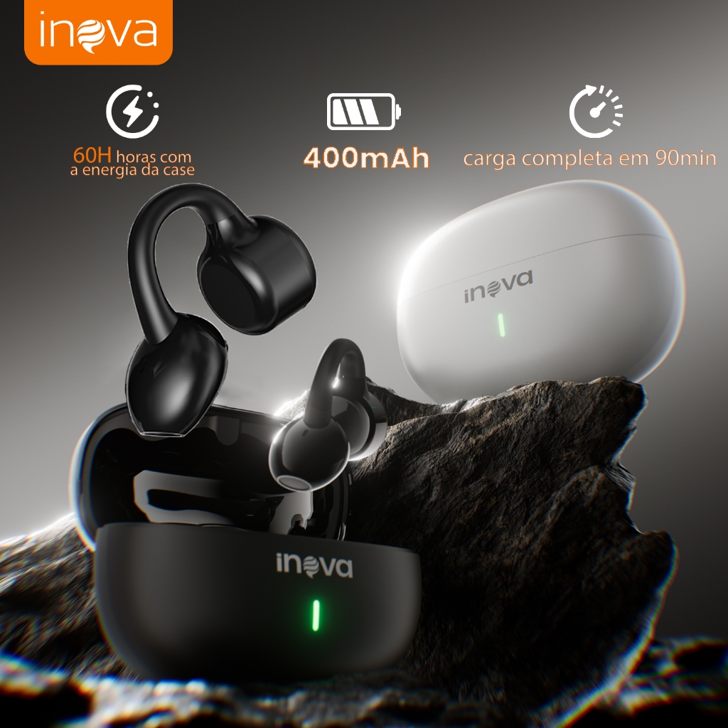 INOVA TWS V6.0 Wireless Bluetooth Earphone Original Noise Cancelling Long Battery Life New Dual Set Headphones with Mic