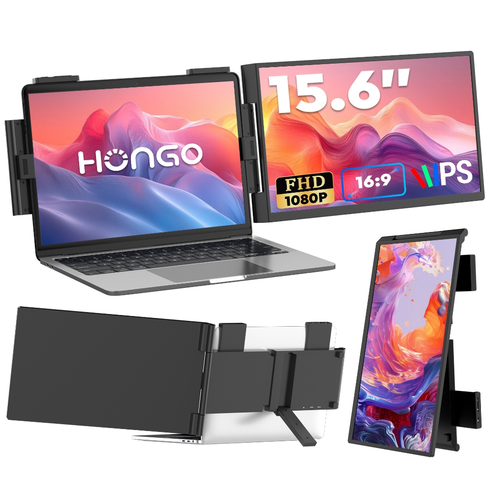 15.6inch Single Portable Monitor For Notebook 16:9 IPS 60HZ Office Work Games Type-C/HDMI Compatible Windows And Mac