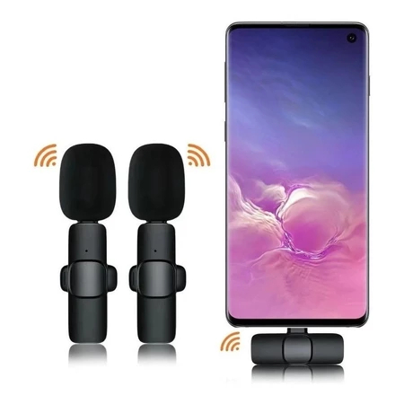 Dual Lavalier Microphone Compatible iPhone Long Range Professional Wireless Lighting Input