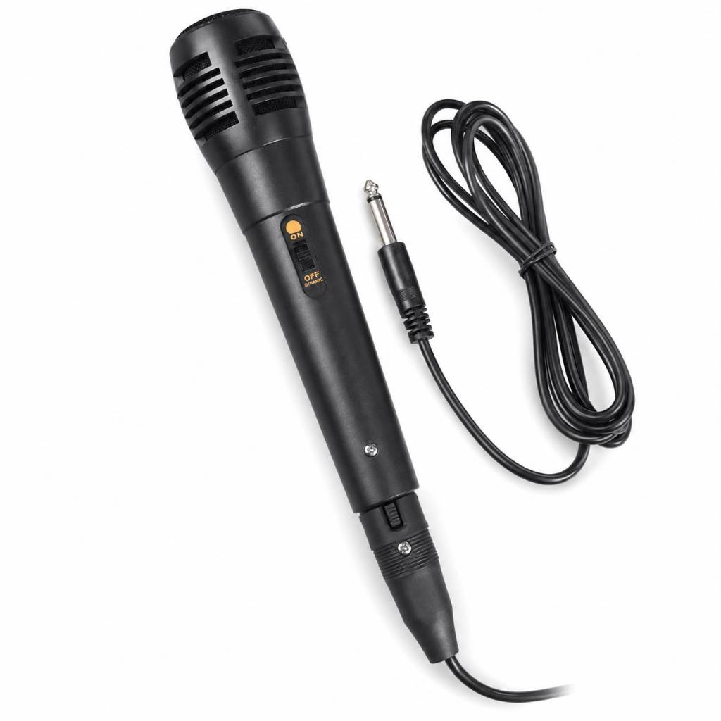 microfone dinâmica professional com fio e cabo p10