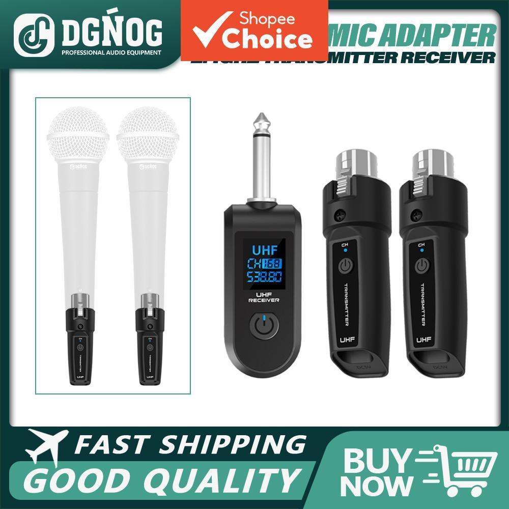 Conversor de Transmissor e Receptor Wireless XLR 2.4G para Microfone Dinâmico com Fio, Mesa de Som, Guitarra Elétrica e