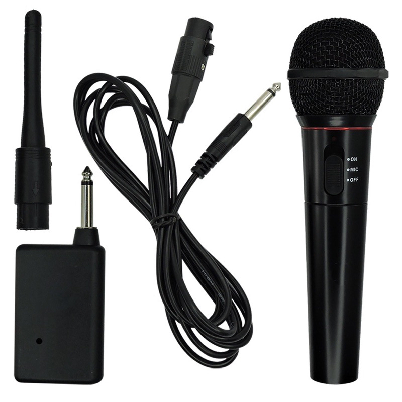 Microfone Sem Fio Wireless 30m Profissional De Karaokê Aula MEX MC-60