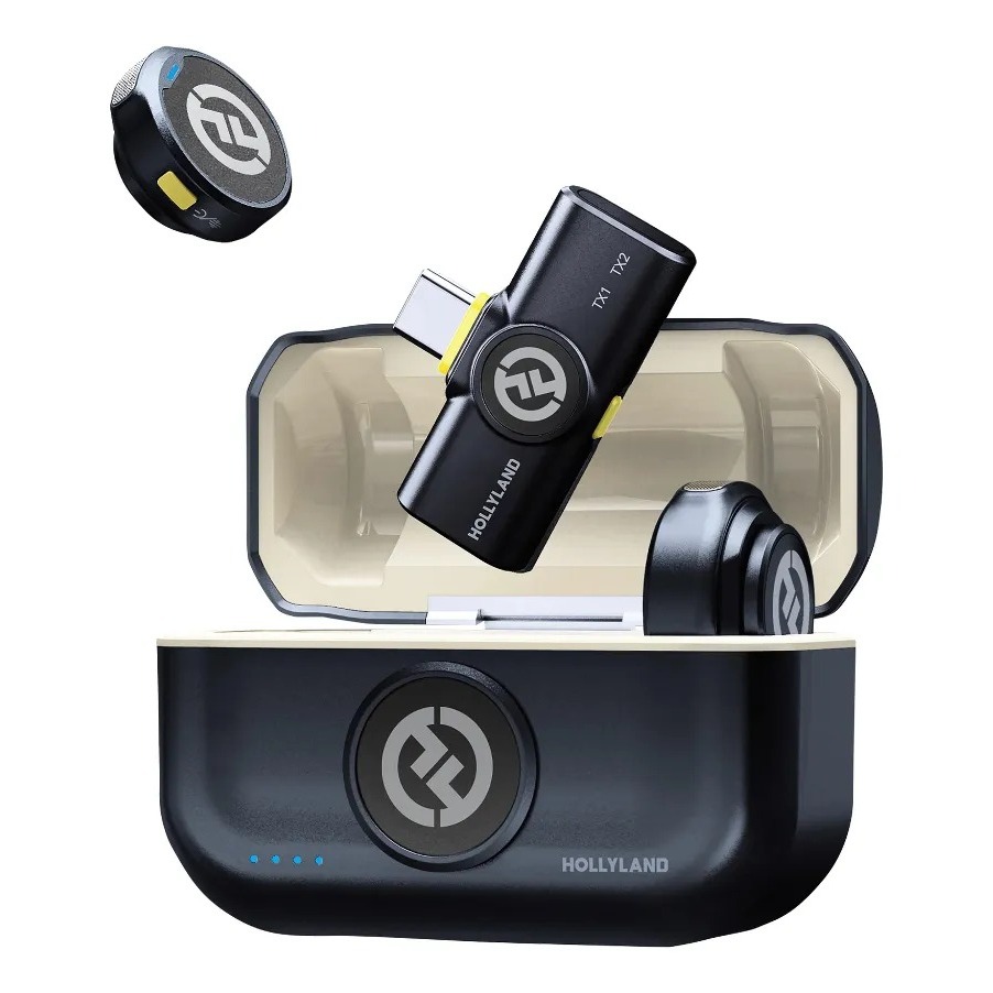 Sistema Microfone Duplo Hollyland Lark M2 Duo Wireless 2 Pessoas Conector USB-C