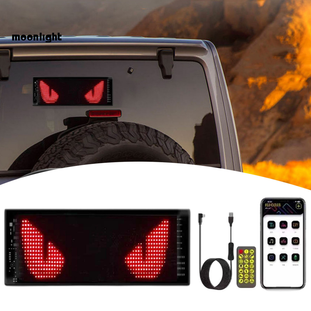 Rgb Led Devil Eye Lights for Car Motorcycle Windshield Dynamic Programmable Custom Eyes Display App Remote Control Usb-p