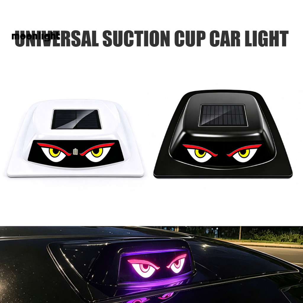 Solar Demon Eye Led Car Window Light Waterproof Dynamic Devil Eyes Lamp with Motion Sensor Usb Wireless Rear Decor for S