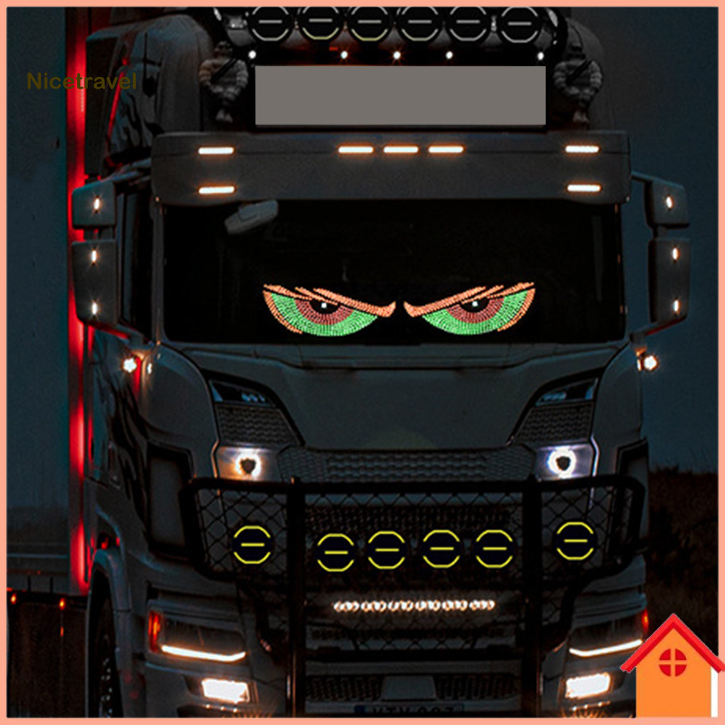 Car Led Light Sign for Windshield Eyes Usb Powered Atmosphere Lamp for Suv Truck Multi-mode Dynamic Decorative Stylish A