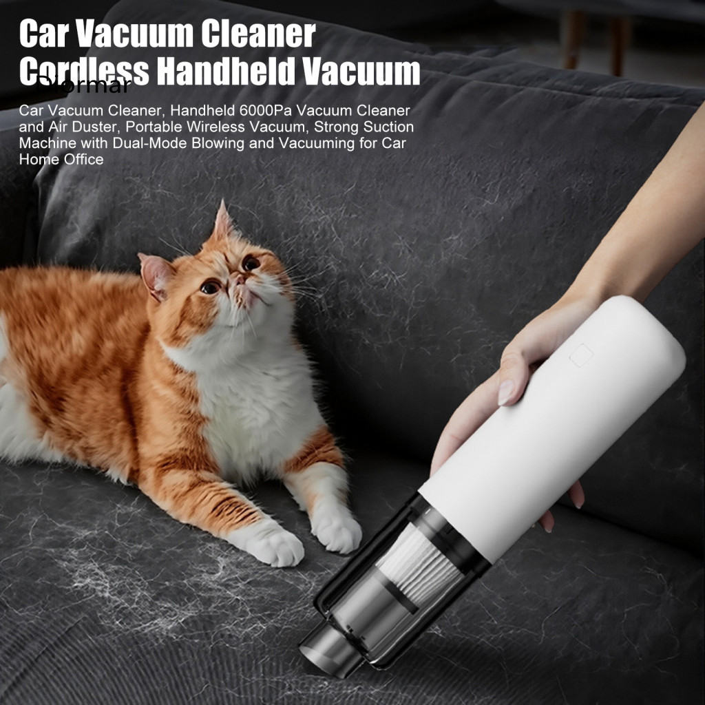 Desktop Vacuum Cleaner Portable Handheld Car 6000pa Strong Suction Wireless Cordless Air Duster Dual-mode Blowing for