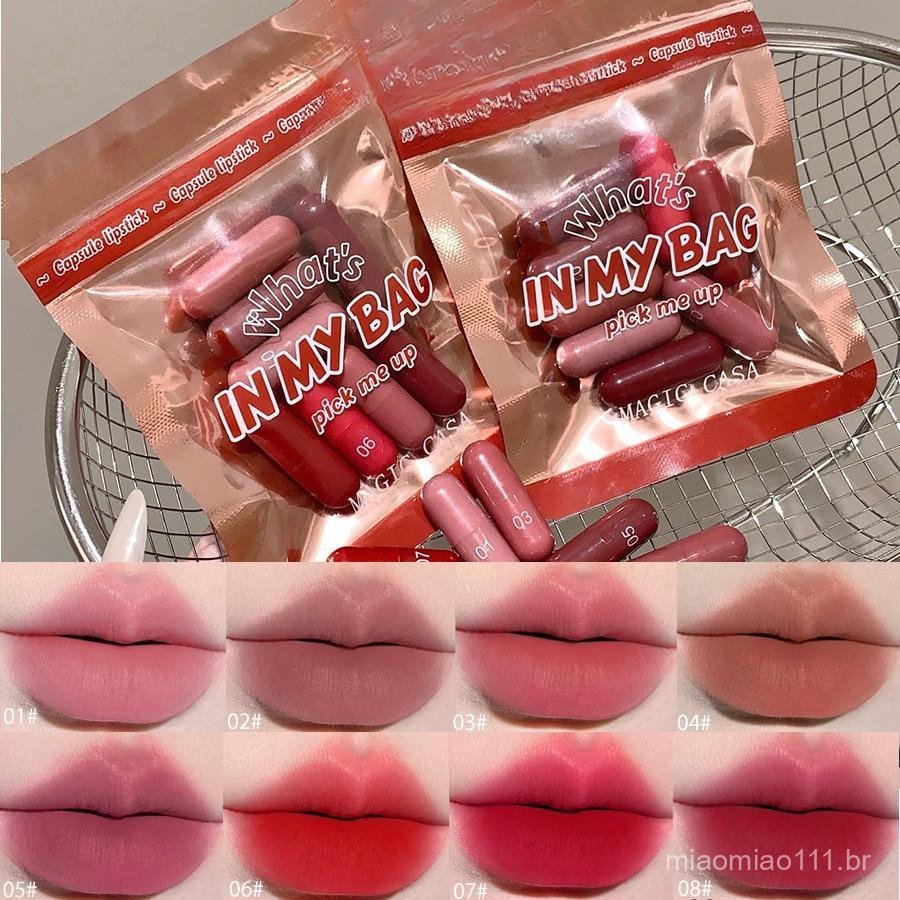 Mini Matte Lipstick Set 8 PCS: Long-lasting, portable lipsticks perfect for daily use and as a Christmas gift