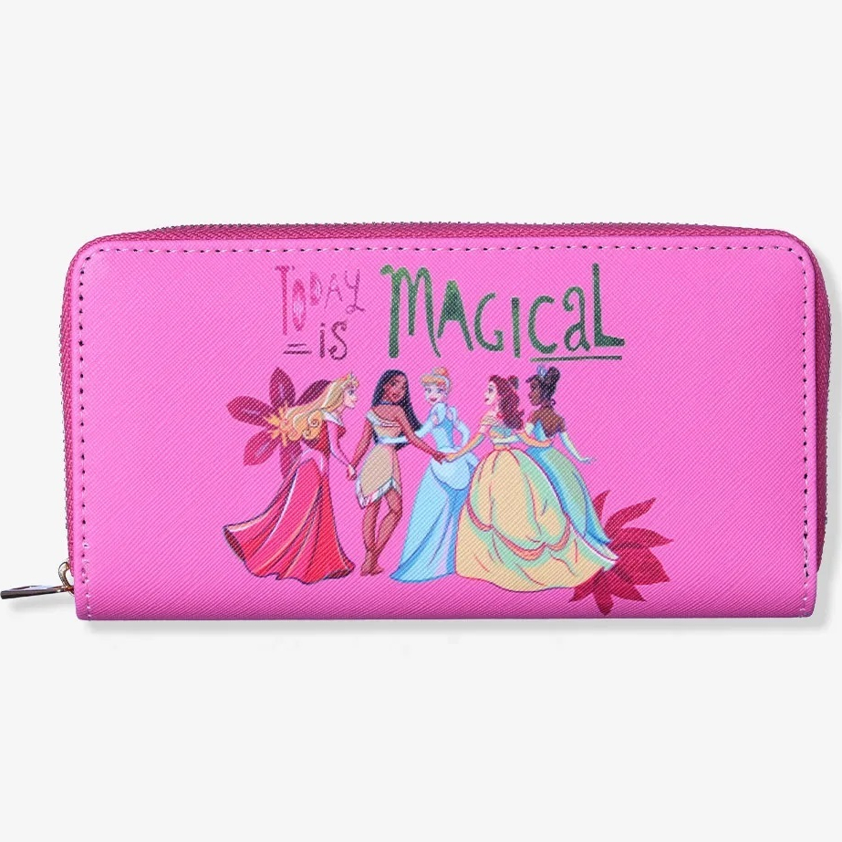 CARTEIRA PRINCESAS - DISNEY Desenho cor Rosa