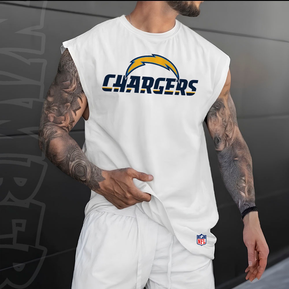 Camiseta regata machao oversized masculino futebol americano Chargers Longline algodao unissex