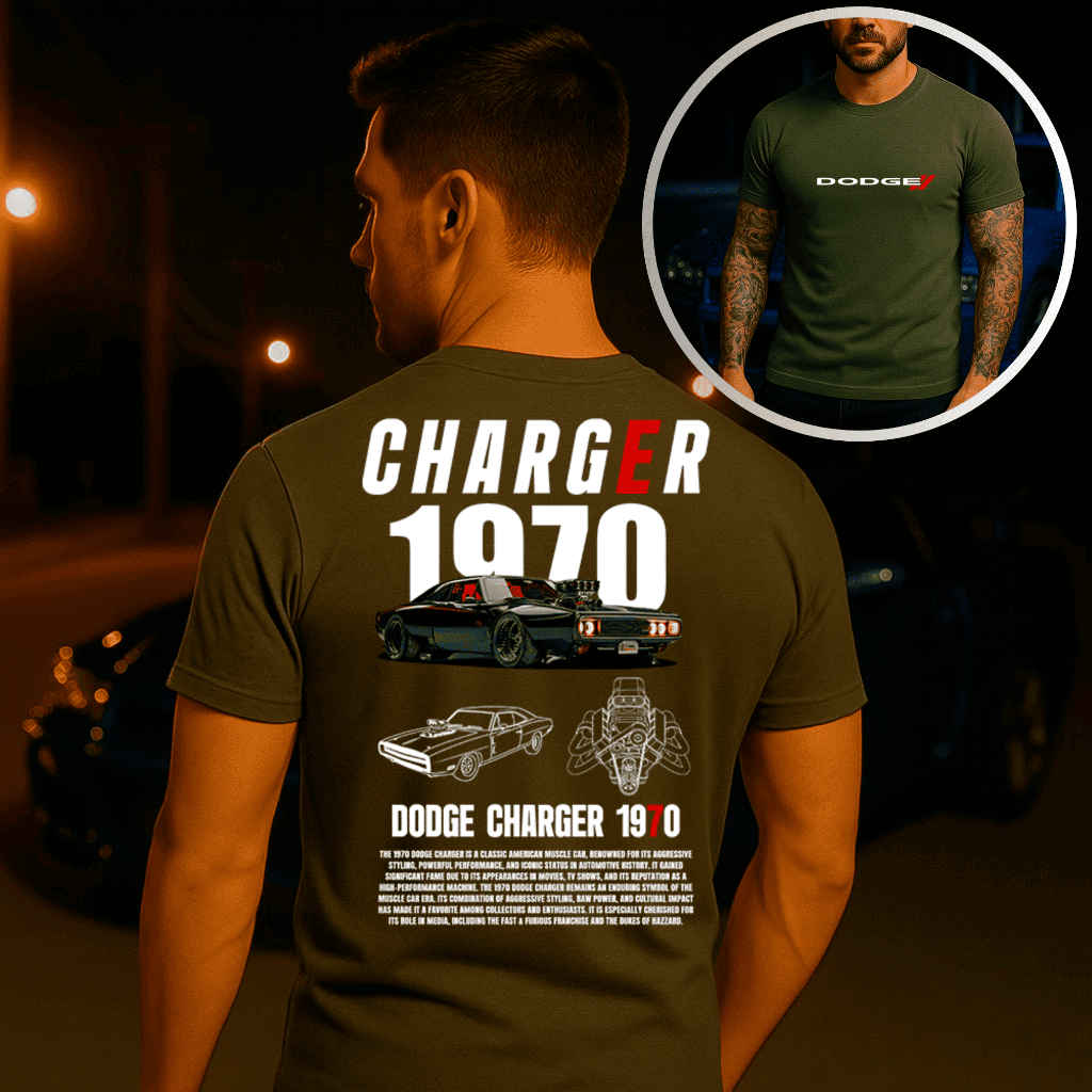 Camisa Dodge Charger Carro Camiseta Streetwear Masculina 100% Algodão Premium Carros