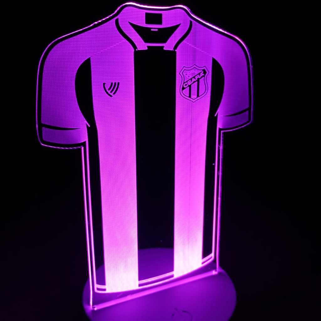 Abajur Luminária Camiseta Santos Futebol Club de mesa, ac0435 Presente Criativo Luz Noturna Decoração Quarto Meninos USB
