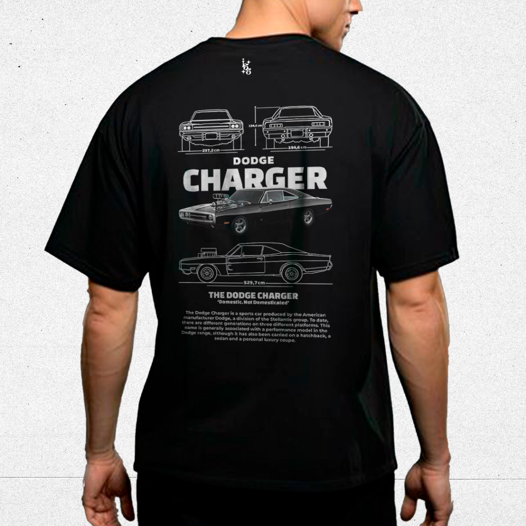 Camiseta Estampada Dodge Charger 1970 Carro Clássico Muscle Car Vintage Automotivo Raro Estilo Streetwear