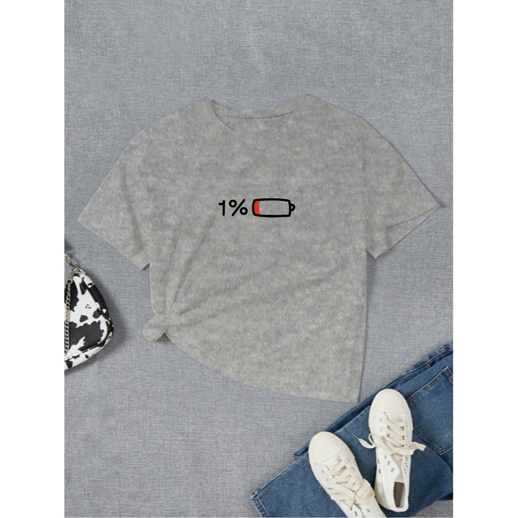 Camiseta Oversized Aesthetic Estampada Estampa Desenho Carregador Bateria Gola Redonda Manga Curta