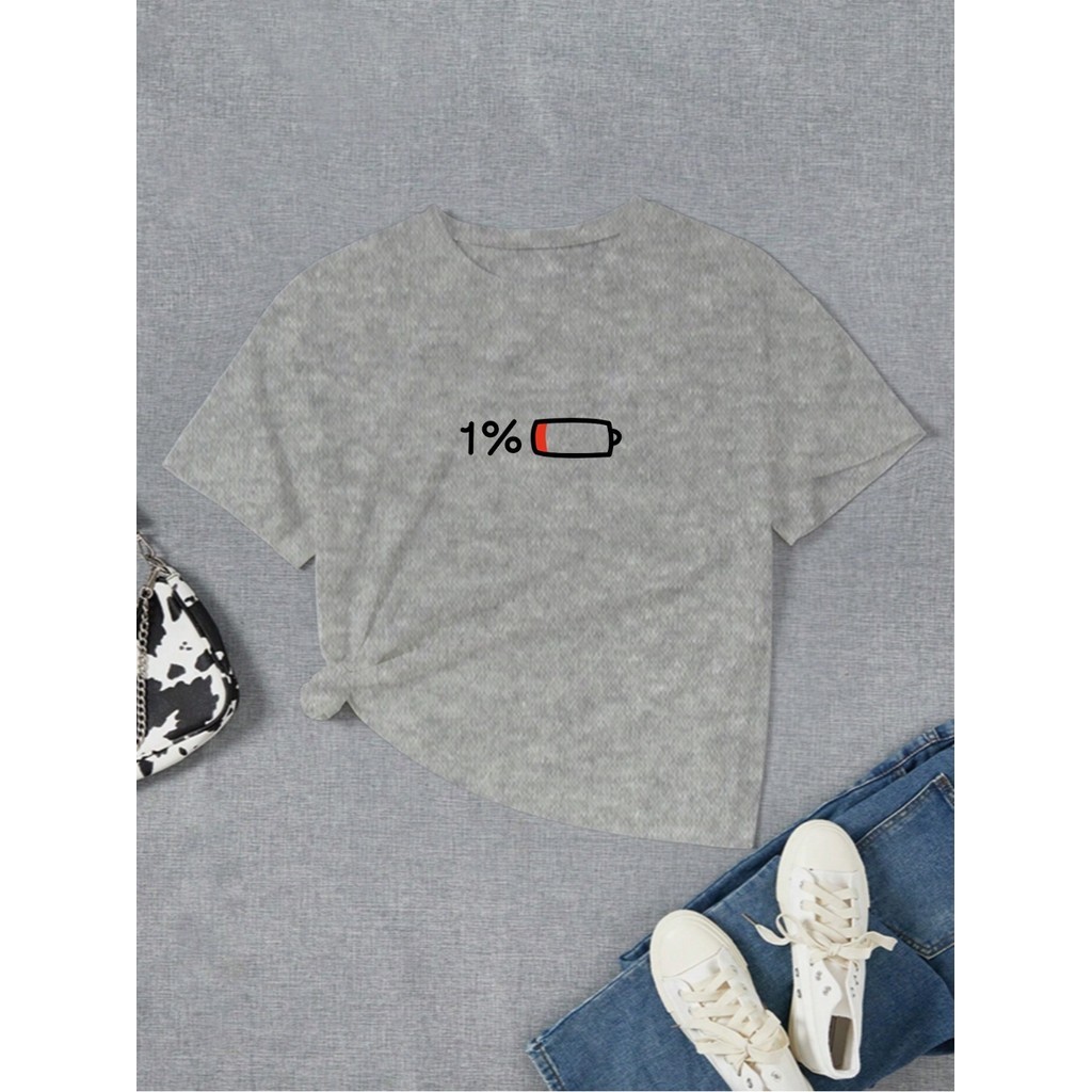 Camiseta Oversized Aesthetic Estampada Estampa Desenho Carregador Bateria Blusa Tumblr Unissex