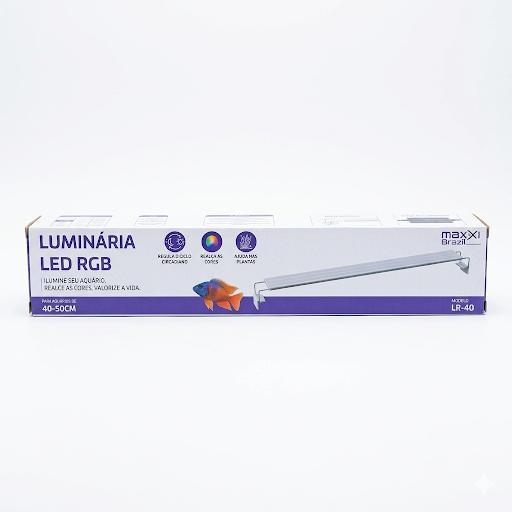 Luminária LED RGB para Aquário Realça Cores e Ajuda Plantas 30-40cm LR-30