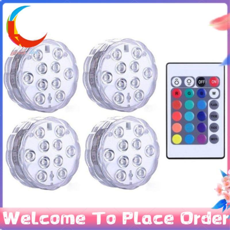 RGB LED Luz Submersível 10 Noturna À Prova D'água Para Aquário Ambiente De Piscina Jardim De Festa