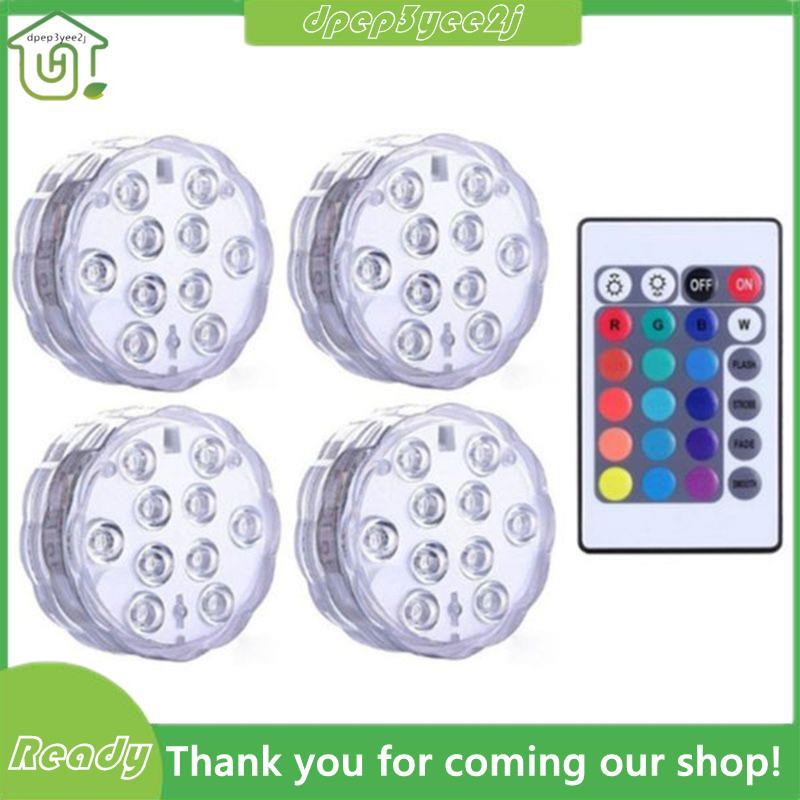 Para Festa Jardim Aquário Compatível 10 LEDs RGB Luz Submersível À Prova Dwaterproof Água Noite LED Piscina Ambiente