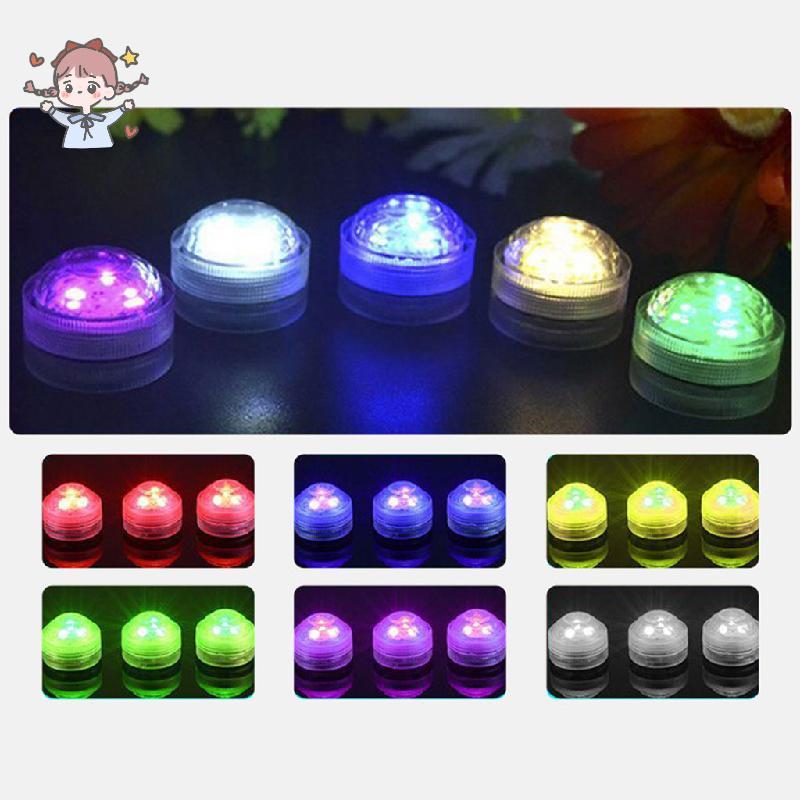 Luzes LED Submersíveis RGB , Mini Luz Subaquática Com Controle Remoto À Prova D'água , Lâmpada De Decoração De Vaso De A