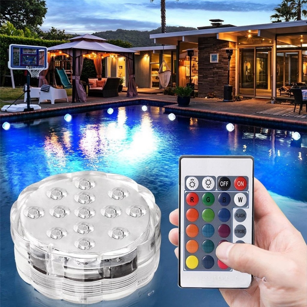 Kit Luz de Aquário Colorida Controle Remoto RGB Ventosa 16 cores Diferentes IP68 Impermeavel KIT 1-4