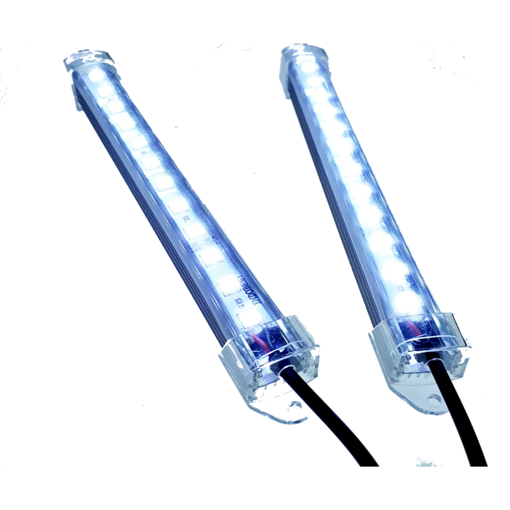 Luminária Led 60cm 2 brancas 2 Rgb fixa com fonte e dimmer wifi