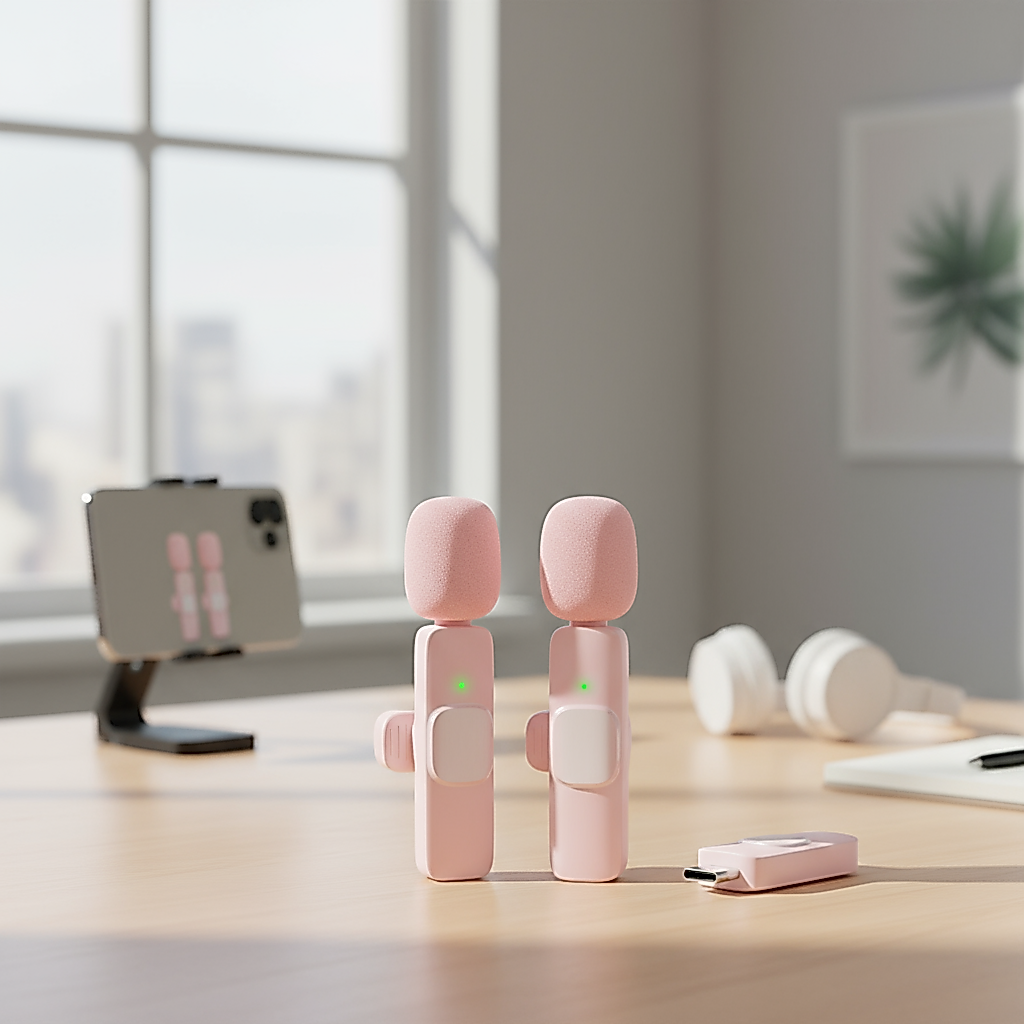 K9 Microfone de Lapela Sem Fio para Ensino, Mini Microfone para Vlog, Videoke, Streaming ao Vivo