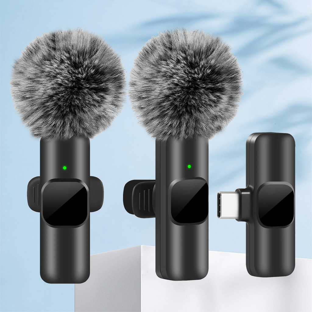Microfone Lavalier Mini Sem Fio para Smartphone e PC para Gravação de Áudio e Vídeo de Vlog, Jogos e Ensino