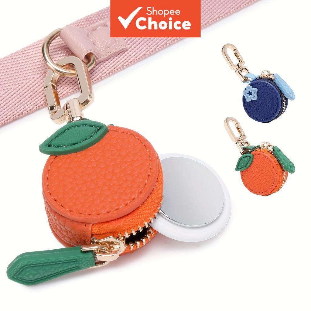 Bolsa de Moedas em Formato de Fruta | Mini Estojo Airtag | Porta-Fones de Ouvido Multifuncional | Estojo Organizador de