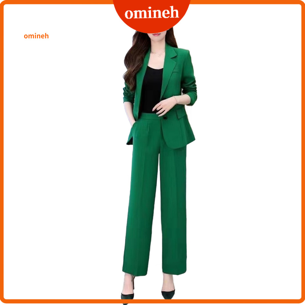 Polyester Suit for Women Set Women’s 2 Piece – Long Sleeve Blazer Pants Business Office Workwear Formal Professional