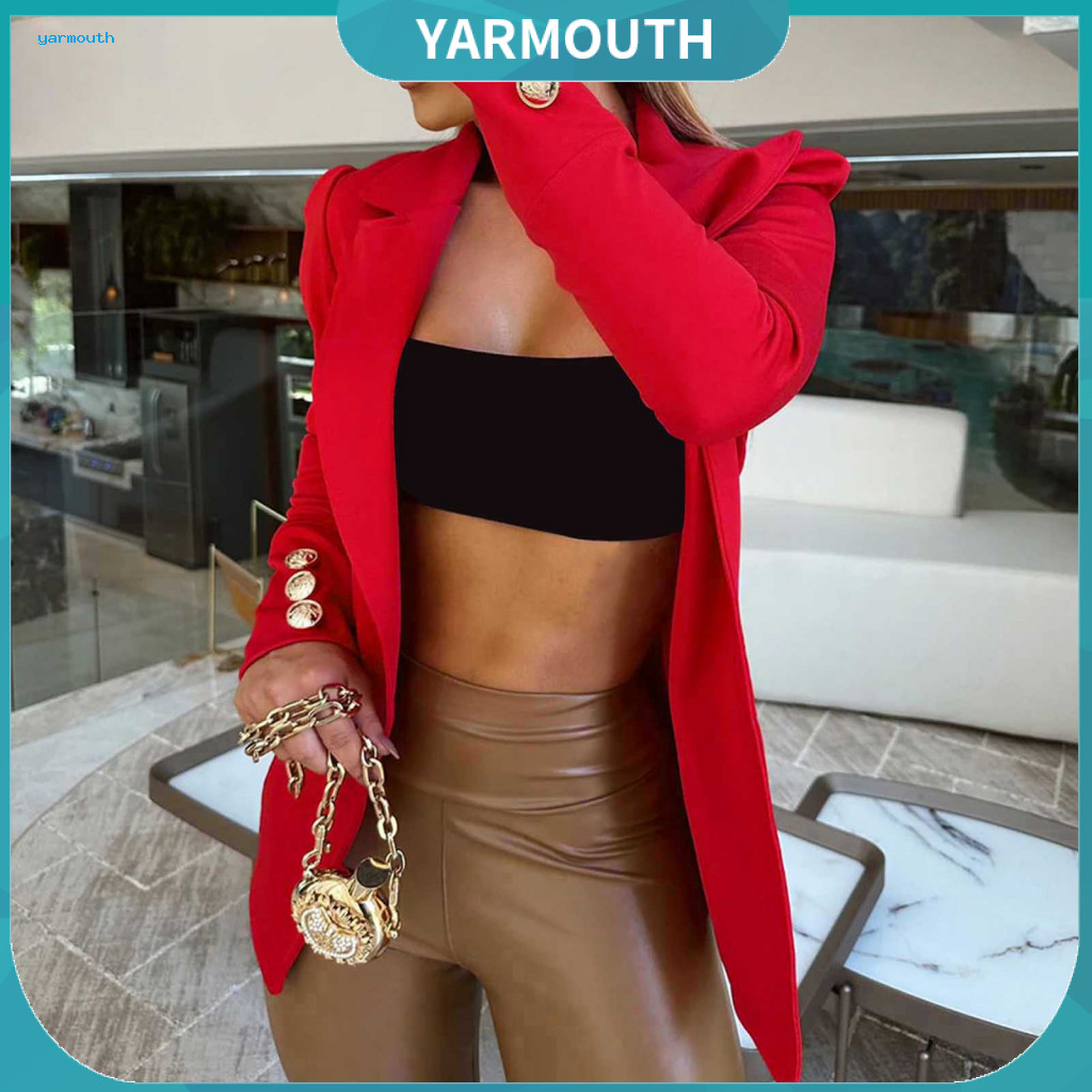 Women Suit Jacket Basic Coat Women’s Business Slim Fit Long Sleeve Blazer Solid Color Open Front Cardigan Professional