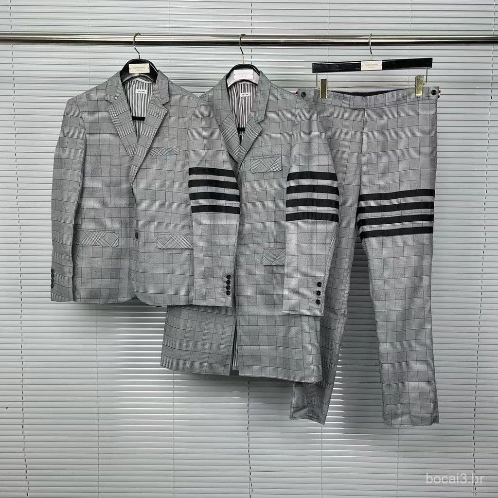 GT5D Suit for men and women, couple's style, long suit jacket, four-stripe casual professional business attire