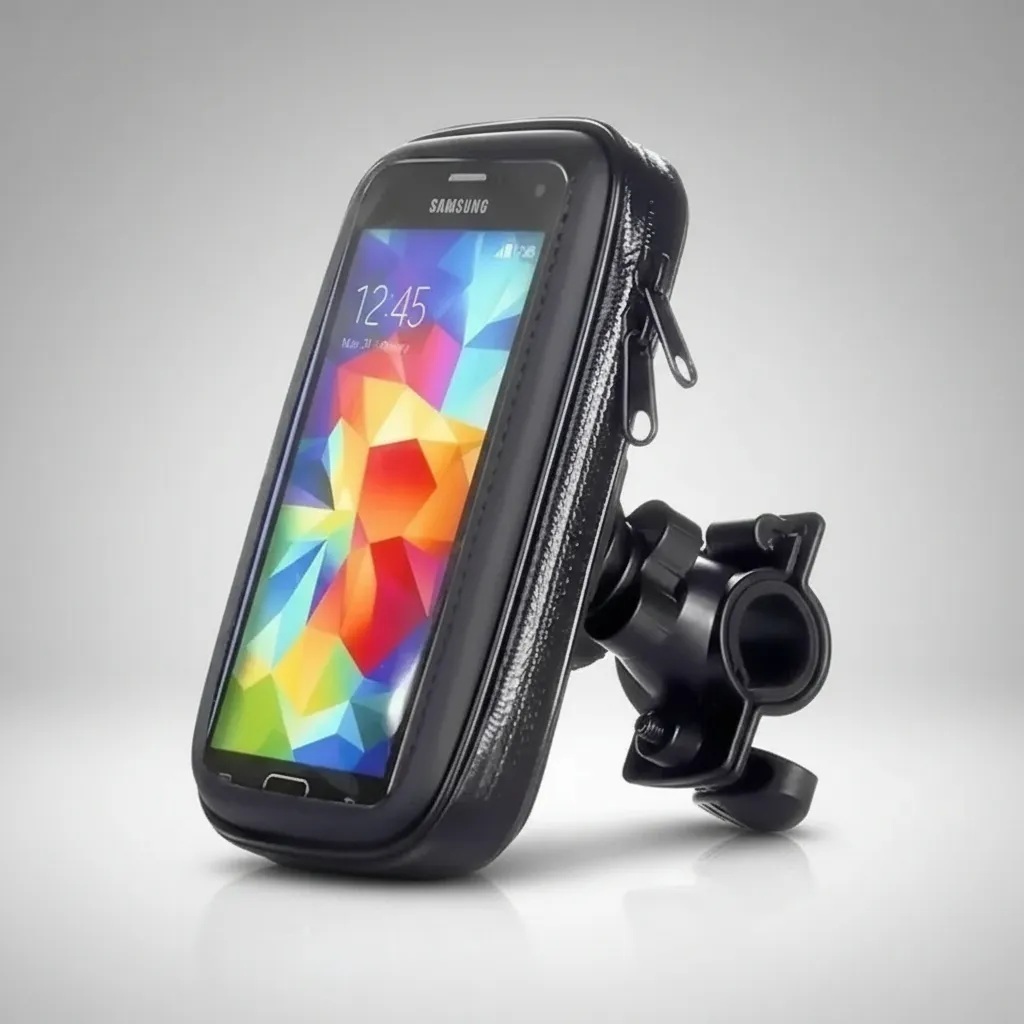 Suporte Celular Moto Bike Com Carregador USB Capa Impermeável Prova De Água Uso Universal