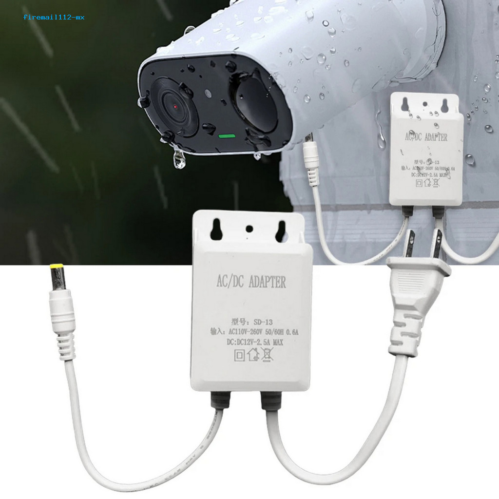 Exquisite Appearance Power Adapter Waterproof Supply 12v 2a Charger for Security Cameras Stable Output 100-240v Reliable