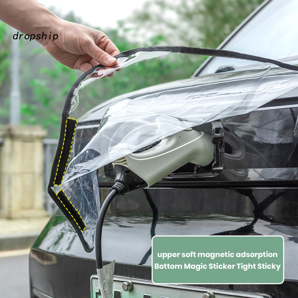 Waterproof Charging Port Cover Magnetic Universal Size Rainproof Outdoor Ev Charger Protective Enclosure for Electric Ve