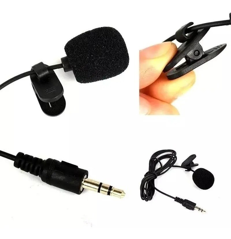 Microfone De Lapela 3,5mm P3 Portatil Gravação Audio Barato