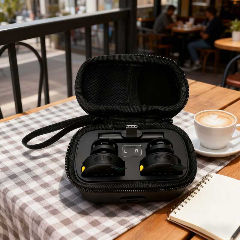 Microfone Magnético 2 em 1 MCF-38 - Portátil com Estojo, Conexão Magnética, Ideal para Gravações de Vídeos e Lives