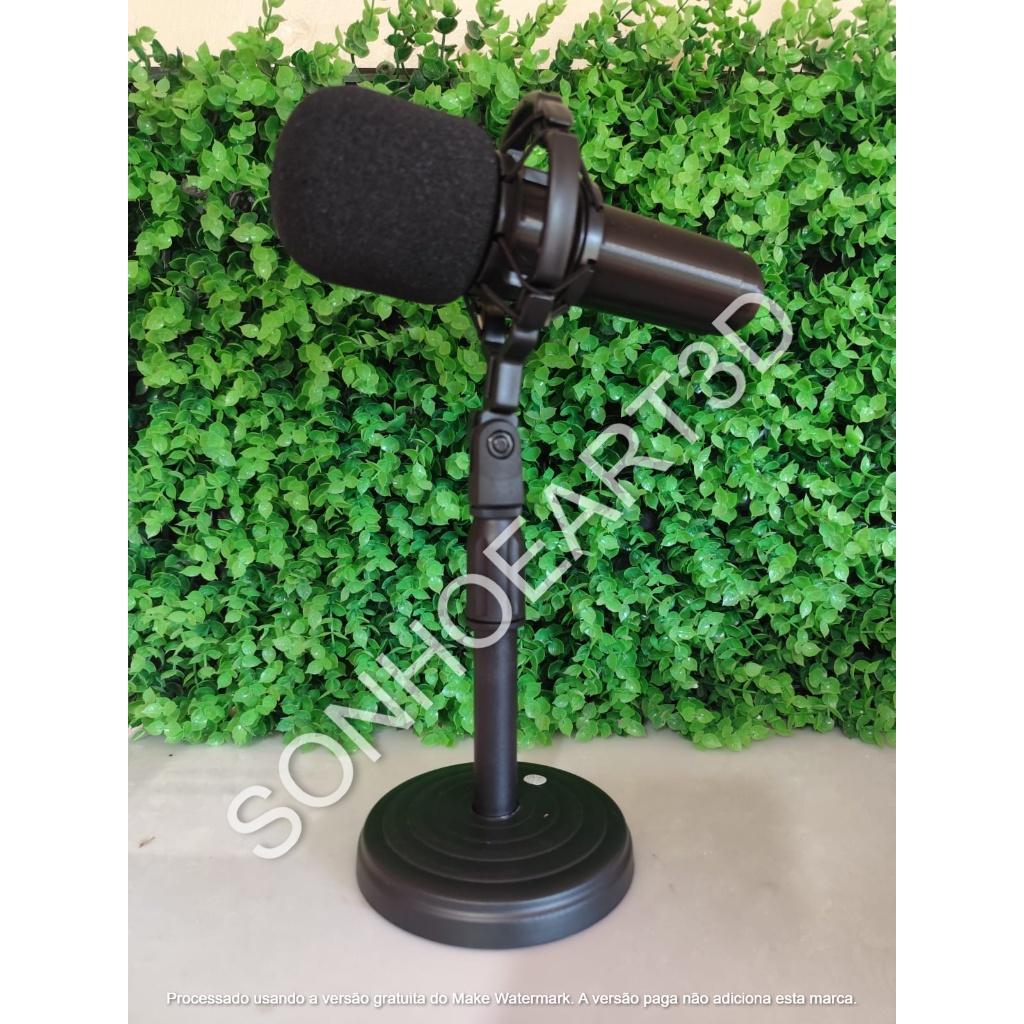 Podcast portátil Bastão e pedestal para mic de lapela