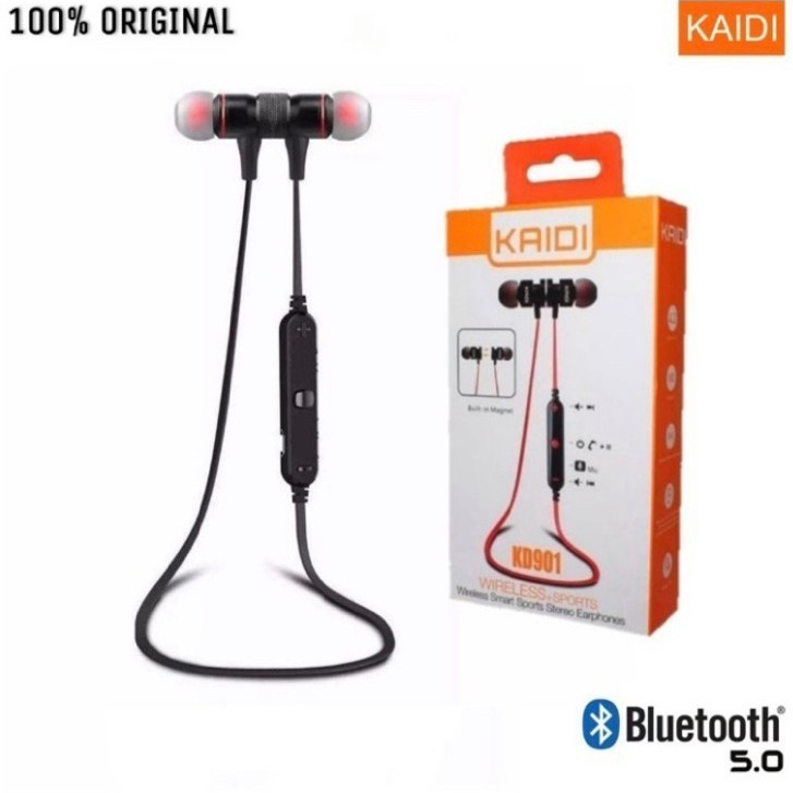 Fone Bluetooth Kaidi KD-901 Sem Fio Academia e Corrida Intra-Auricular