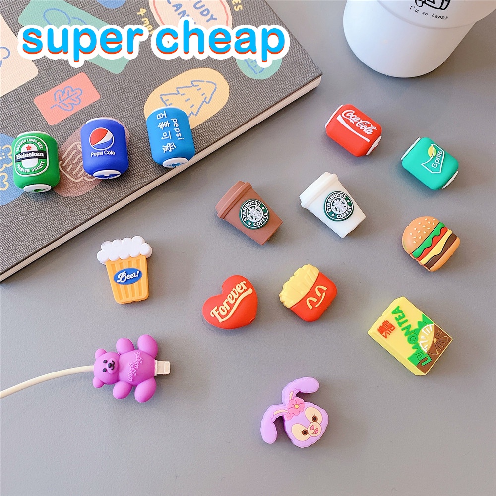 Protetor De Cabo De Dados Com Design Para Celular USB | Capa Protetora Anti Fratura Smart Desenho