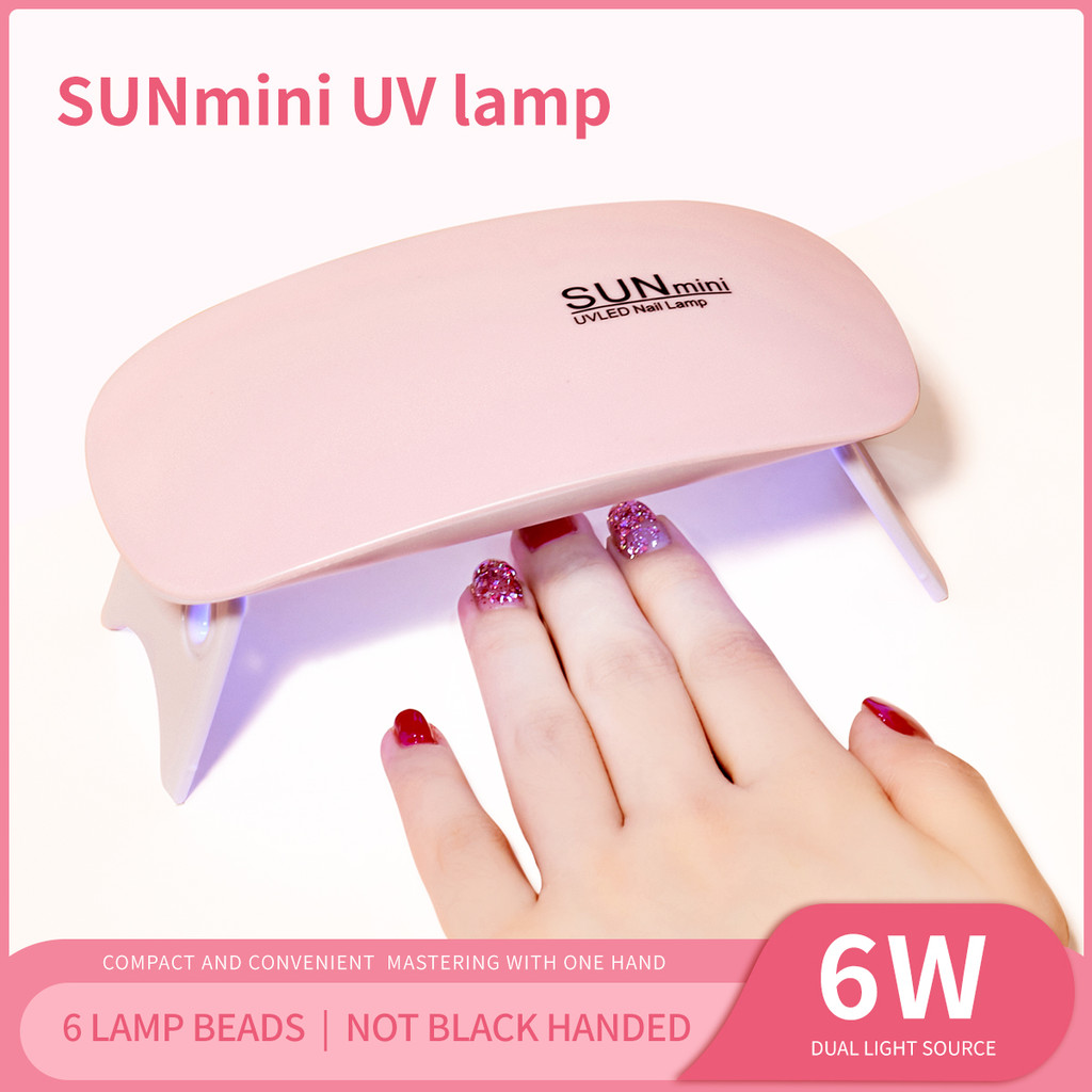 1pc 6W Rosa Mini Mouse Lâmpada Do Prego Máquina De Secar Unhas UV/LED Portátil Micro USB Cabo Carregamento Uso Doméstico