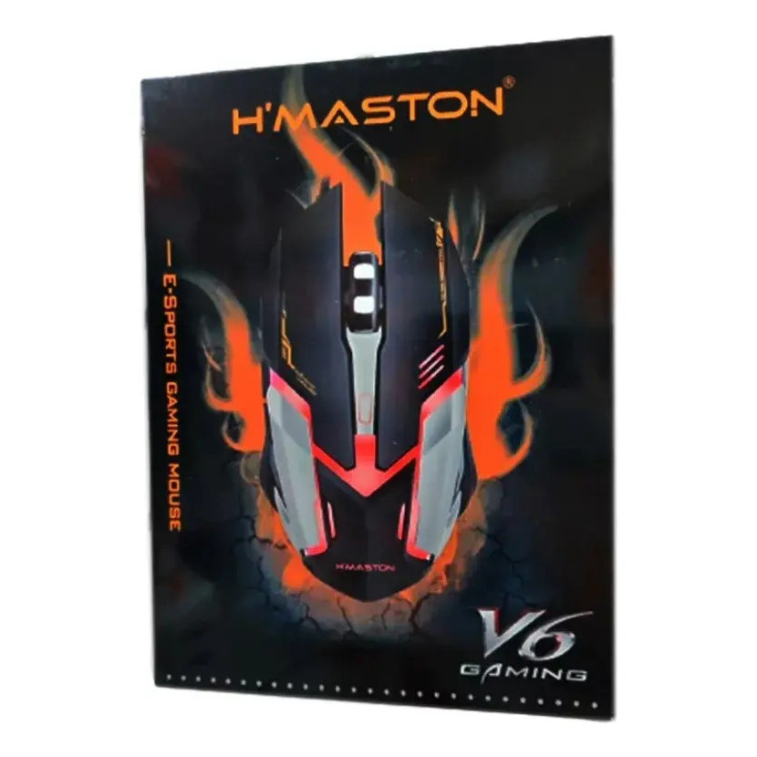 Mouse H'maston V6 Gaming Com Fio 2400dpi 6d Cinza