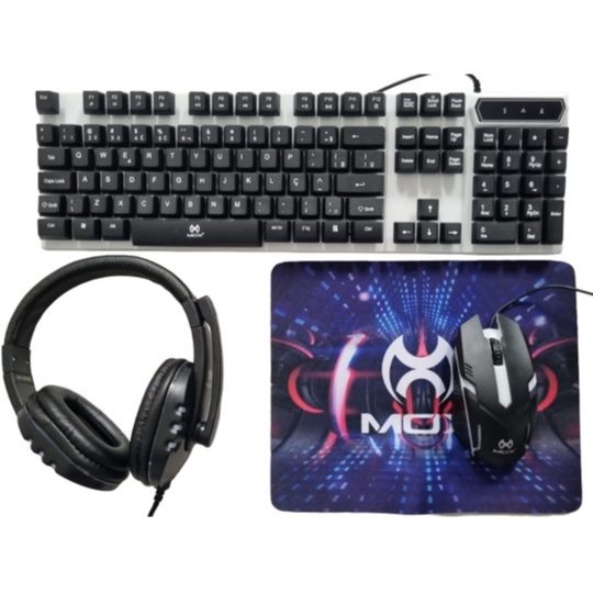 Mox Kit 4 em 1 Gaming Mouse Teclado Headset Mousepad MO - KM700