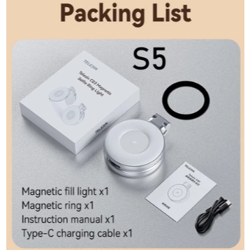 Luz Magnética Para Selfie De Preenchimento em LED Dobrável Ring Light