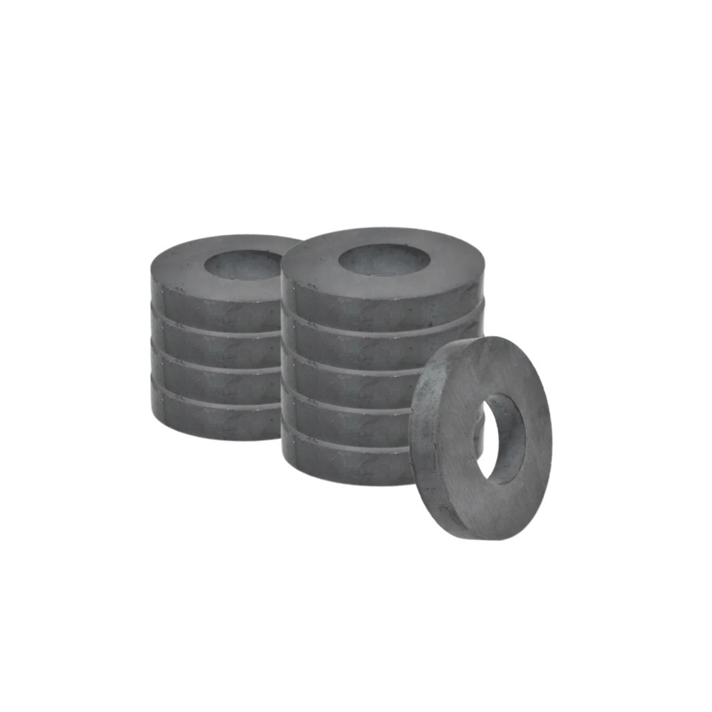 Kit 10 Anel Ferrite para Alto Falante Driver AllTech Amplificador Automovel 147x63x16mm Magnético Ímã