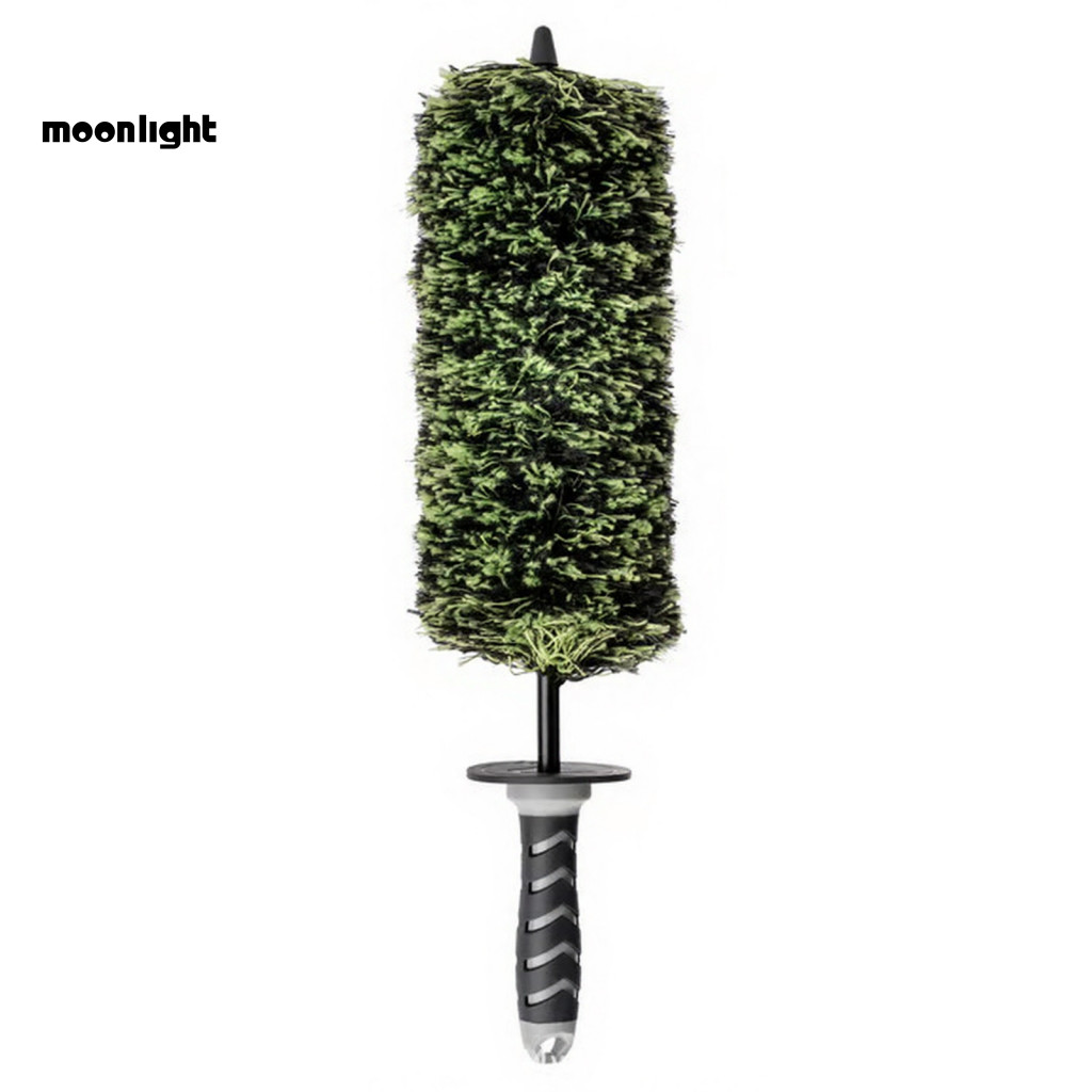 Wheel Barrel Brush Car Rim Cleaner Tool with Soft Bristles Ergonomic Non-slip Handle for Deep Cleaning Spokes Brake Cali