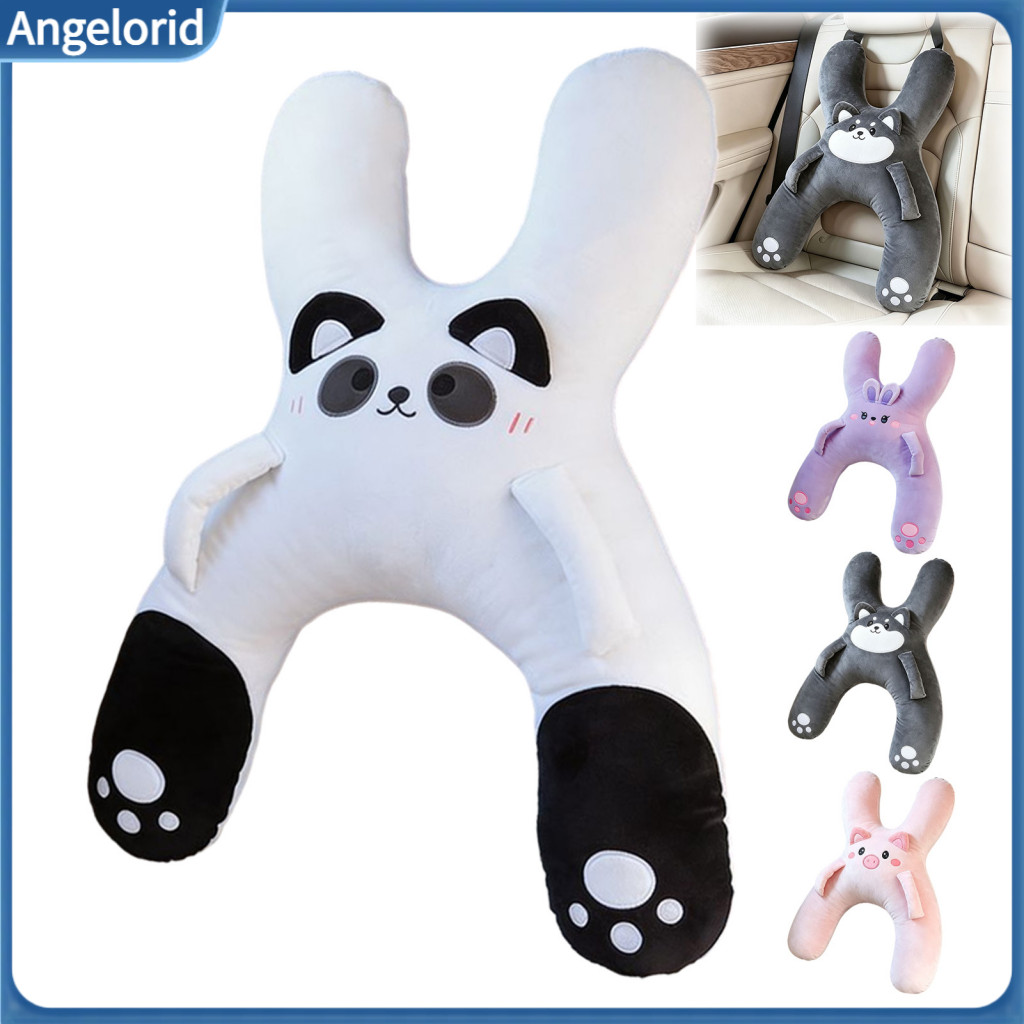 Ergonomic Waist Support for Driving Car Lumbar Pillow H-shaped Kids Neck Cute Plush Travel Cushion for Seat Soft Sleepin