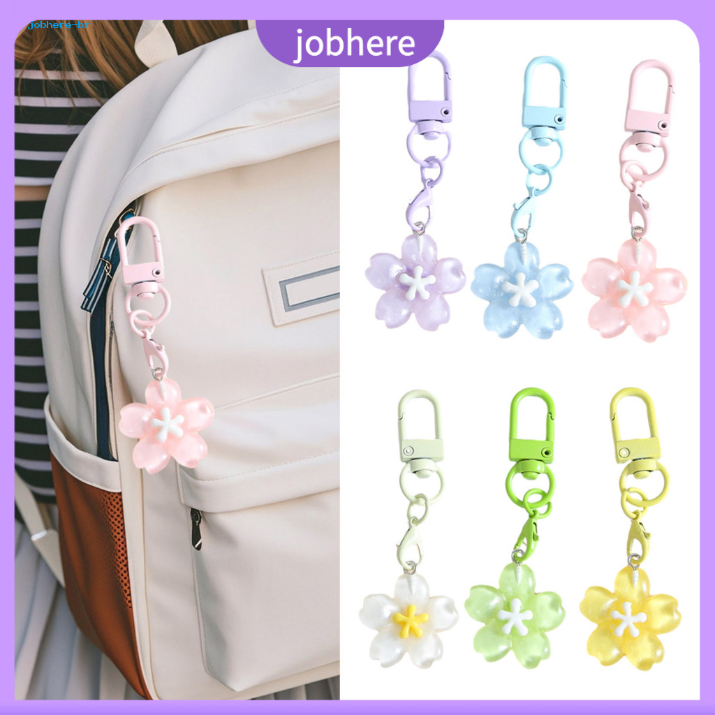 Personalized Floral Keychain Ergonomic Flower Pendant Decorative Key Ring for Car Door Backpack and Bag Accessory – St