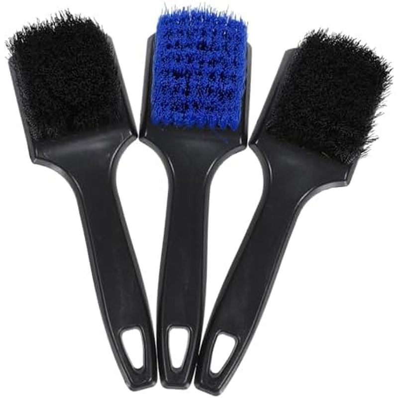 FOMIYES 3pcs Tire Cleaning Brush Soft Bristle Automotive Detailing Brush for Car Wash and Crevice Cleaning and Ergonomic