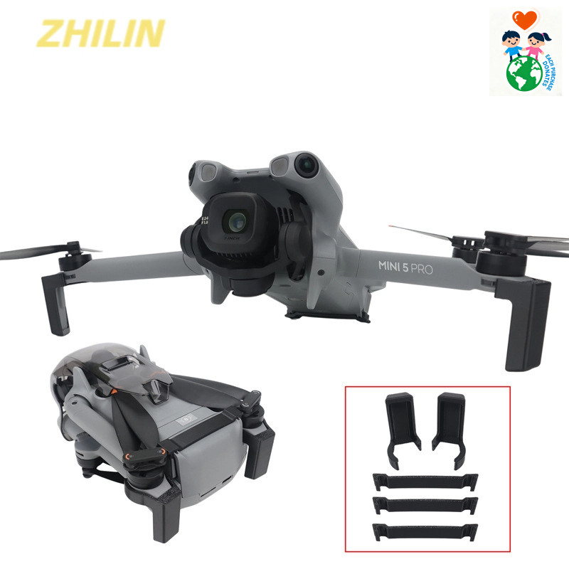 Adequado para DJI MINI 5 PRO aumentando tripé cardan resistente a riscos Anti-desgaste suporte de pouso proteção acessór
