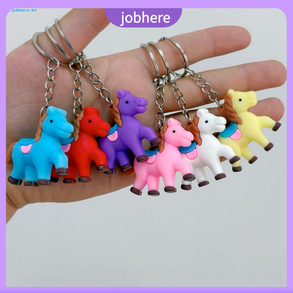 Durable Key Pendant 1 or 2 Pcs Handmade Zodiac Horse Keychain Mini Compact Size Chain for Bags Backpacks Wallets Cars Ac